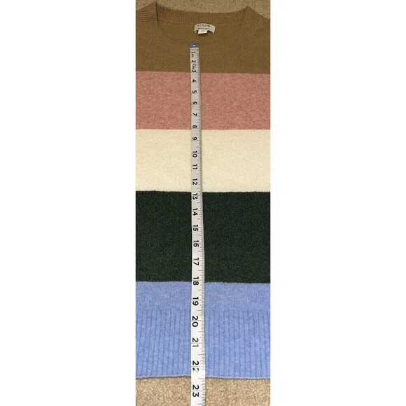 J.Crew 2X Womens Sweater Striped Extra Soft Stretch Lightweight Crew Neck Color - Picture 7 of 15